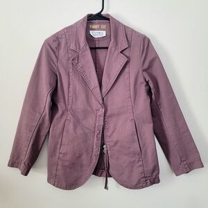 MM6 by Martin Margiela Mauve 100% Cotton Blazer Jacket IT 42 US 6 Excellent